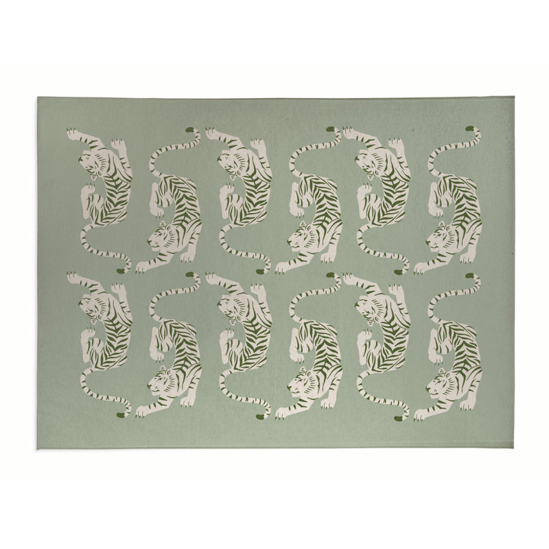 Tapis de bureau léger Hey Tiger, L 48 po x P 72 po, Vert