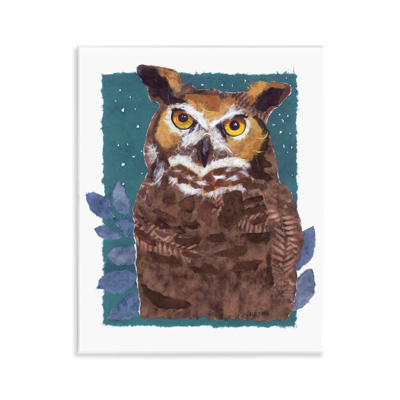 Art mural, "Stern Owl" par Nancy Overton
