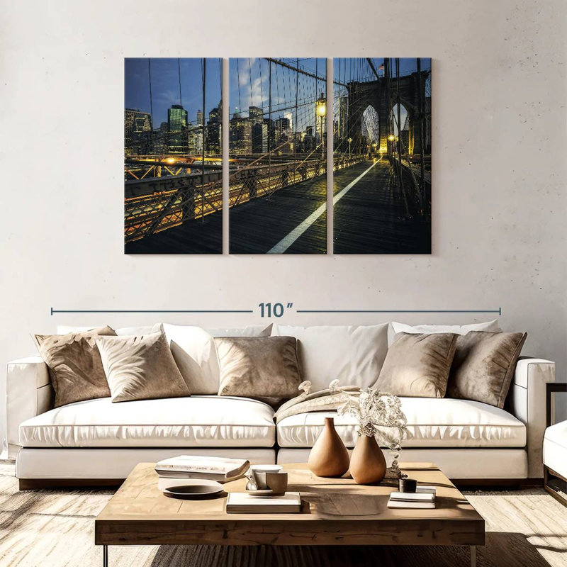 Brooklyn Bridge Lighting, 48" H x 74" W
