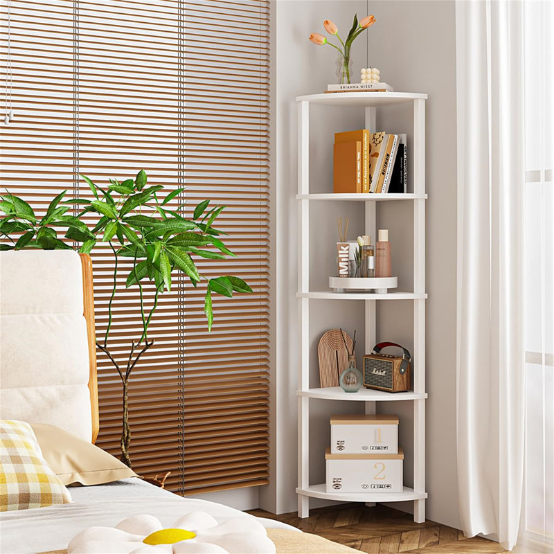 Richele 130cm H x 30cm W Corner Bookcase