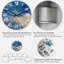 Horloge murale moderne abstraite bleu et or II-1064945366