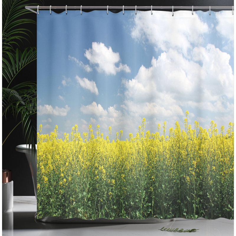 Shower Curtain with Hooks Included, 75"H x 69"W