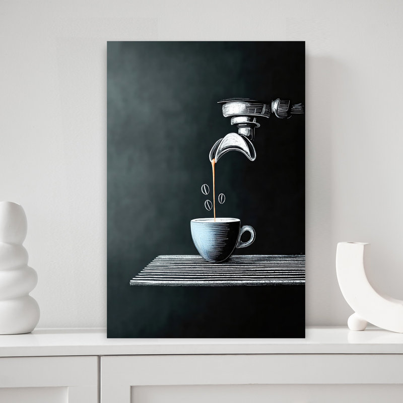 Tableau noir espresso pour art mural minimaliste, 18" H x 12" W