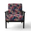 Fauteuil d'appoint rembourré bohémien rose et bleu