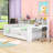 Wooden Daybed with Twin Trundle, Storage Shelves-368865975-367056027