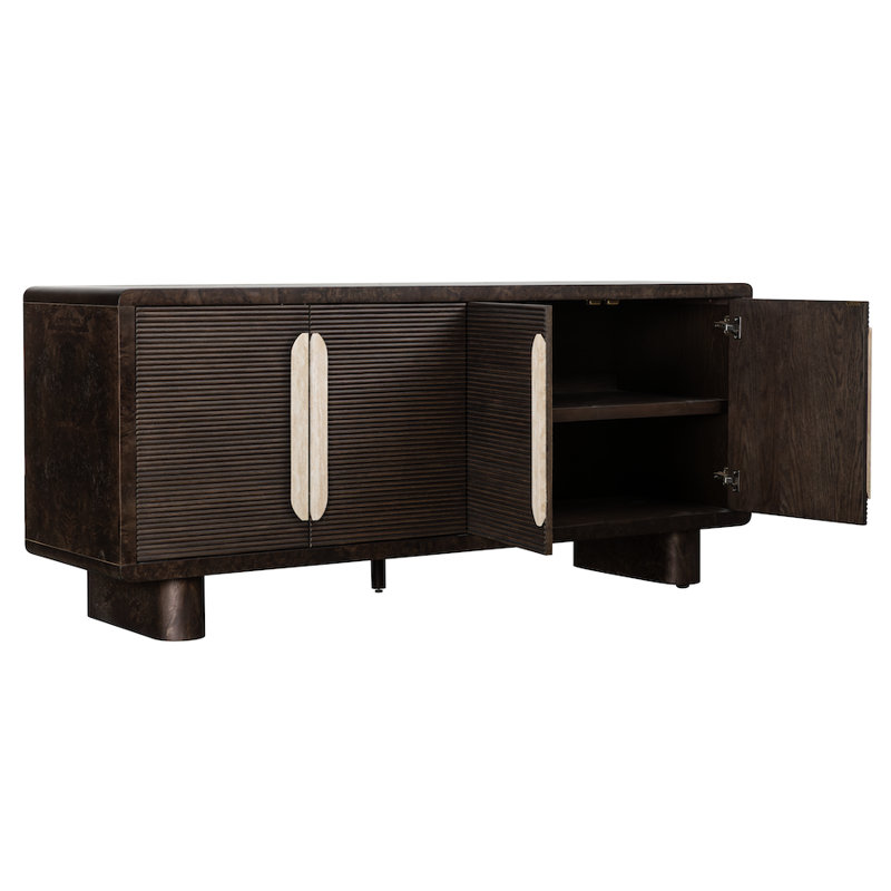 Creighton 74" Sideboard Medium Cinder Wood Finish