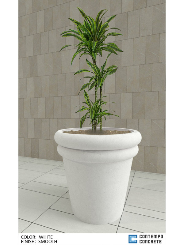 Jardinière Freya, Blanc lisse