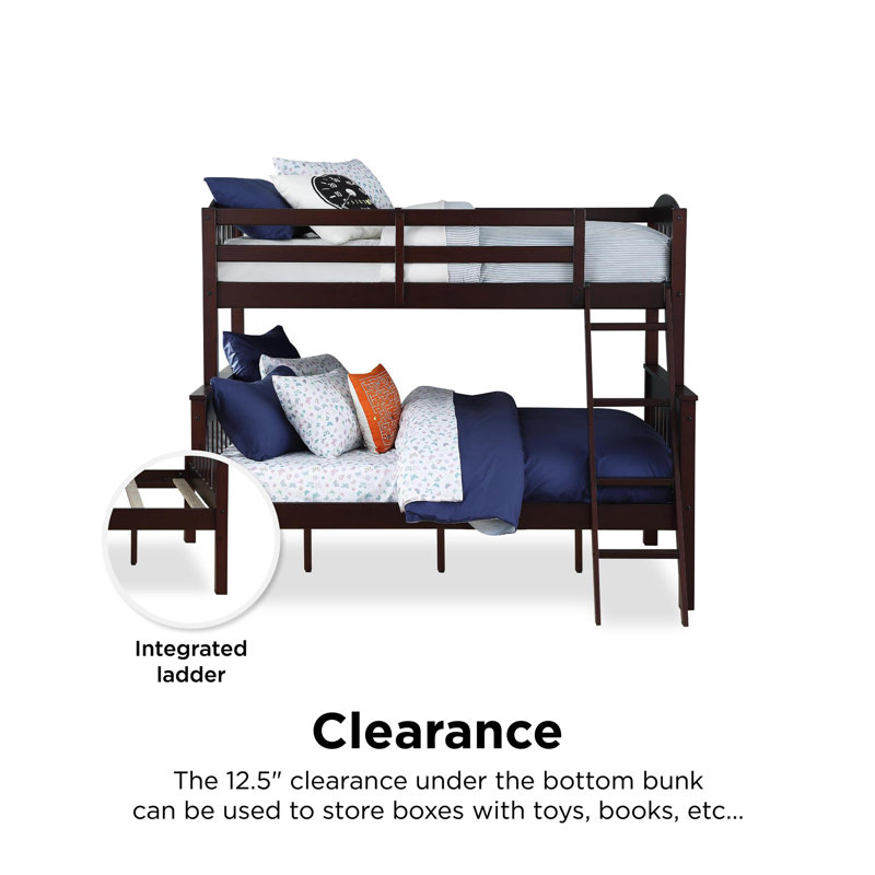 Fidel Kids Twin Over Full Bunk Bed, Espresso