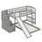 Stairway Twin Over Twin Bunk Bed With Two Drawers And Slide-101716719