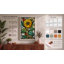 Stained Glass Daisy Botanical - Wrapped Canvas-449549774-449549777