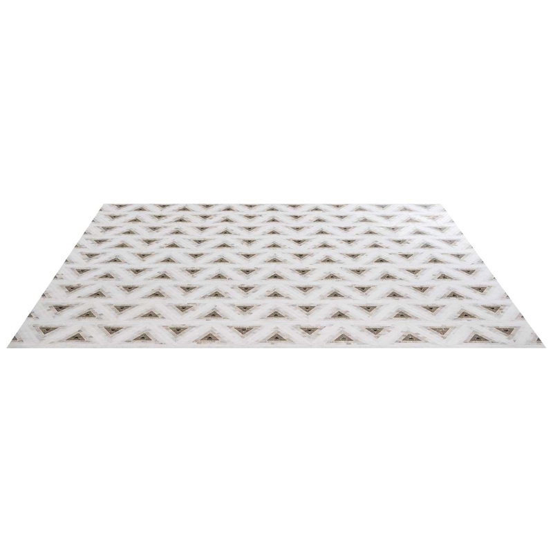 Ako 5" Triangle Marble Micro Mosaic Tile, Saint Laurent Brown