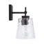 Éclairage pour meuble-lavabo à intensité variable en fer noir 2 lumières Shabari