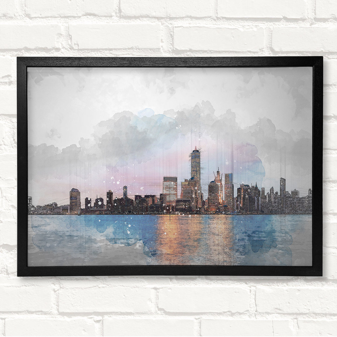 Aquarell NYC Gerahmter Druck