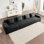 Canapé modulaire sans siège à 4 places, canapé modulaire Cloud avec assise profonde, canapé modulaire moderne à 4 places avec coussins décoratifs Tissu en velours côtelé