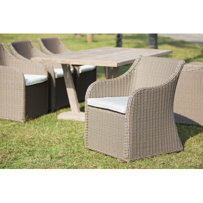 Porto Fino Patio Dining Chair with Cushion by Padmas Plantation
