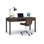 Bureau d'écriture contemporain en bois massif l 60 po avec 2 tiroirs et plateau à clavier rabattable Hollander