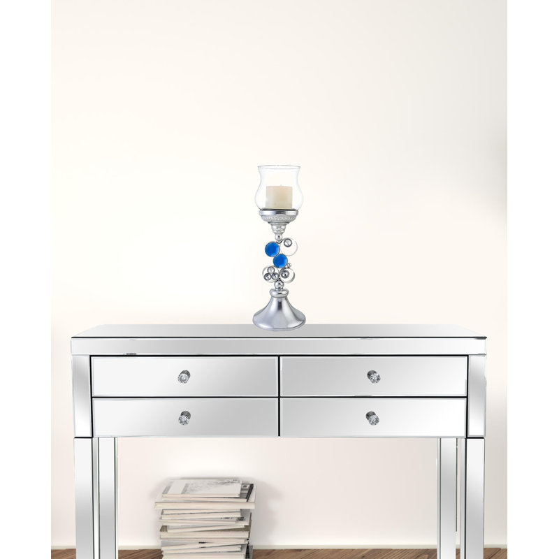 Florez Tabletop, 18" H x 6.25" W x 6.25" D, Silver