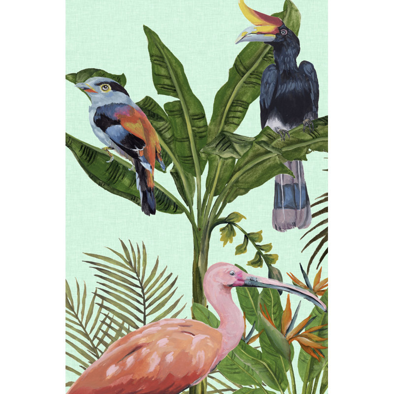 Birds Paradise I by Melissa Wang - Painting, Paper Print, 91cm H x 61cm W
