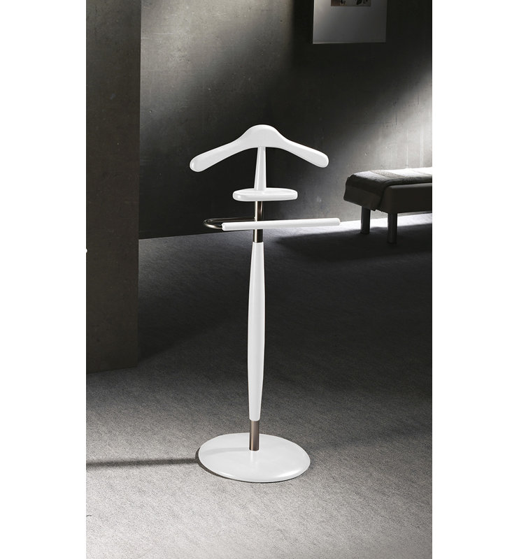 Frese Solid Wood Freestanding Valet Stand, White