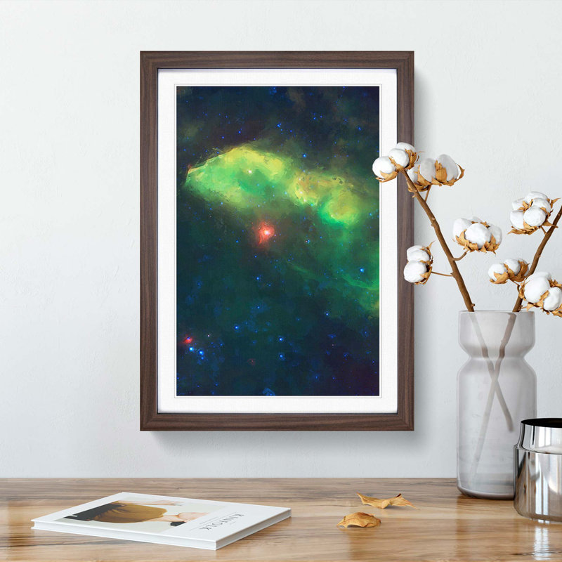 Universe in Abstract Vol.18 - Picture Frame Graphic Art Print, 36cm H x 27cm W x 2cm D, Walnut Framed