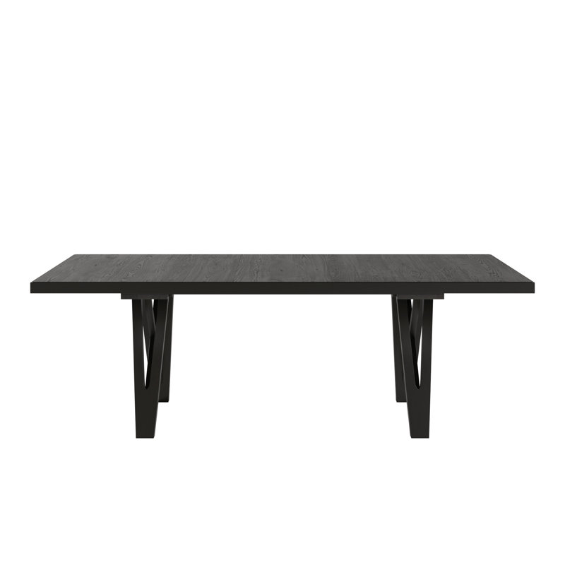 Cipolla Wood Finish 72"-90" Extendable Dining Table, Black