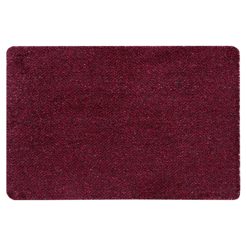 Clean & Go Doormat, Rectangular 100 x 150cm, Red/Black