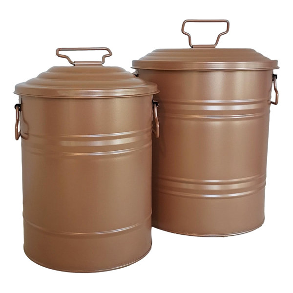 Homz 17 Gallon Indoor Outdoor Storage Bucket W/Rope Handles, Bold
