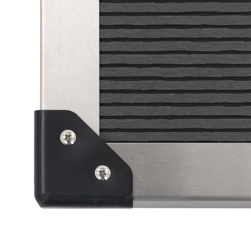 Cabriales WPC and Stainless Steel Standard Shower Tray, 5cm H x 62cm W x 80cm D, Grey