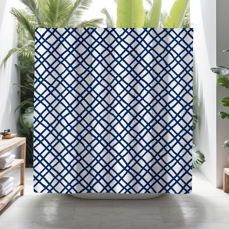 Rideau de douche Coco, Bleu marine