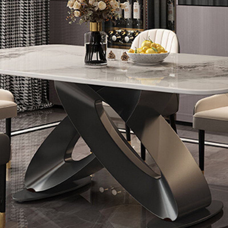 Ensemble de table à manger rectangulaire de style italien., H 29,5 po x L 55,1 po x l 31,5 po