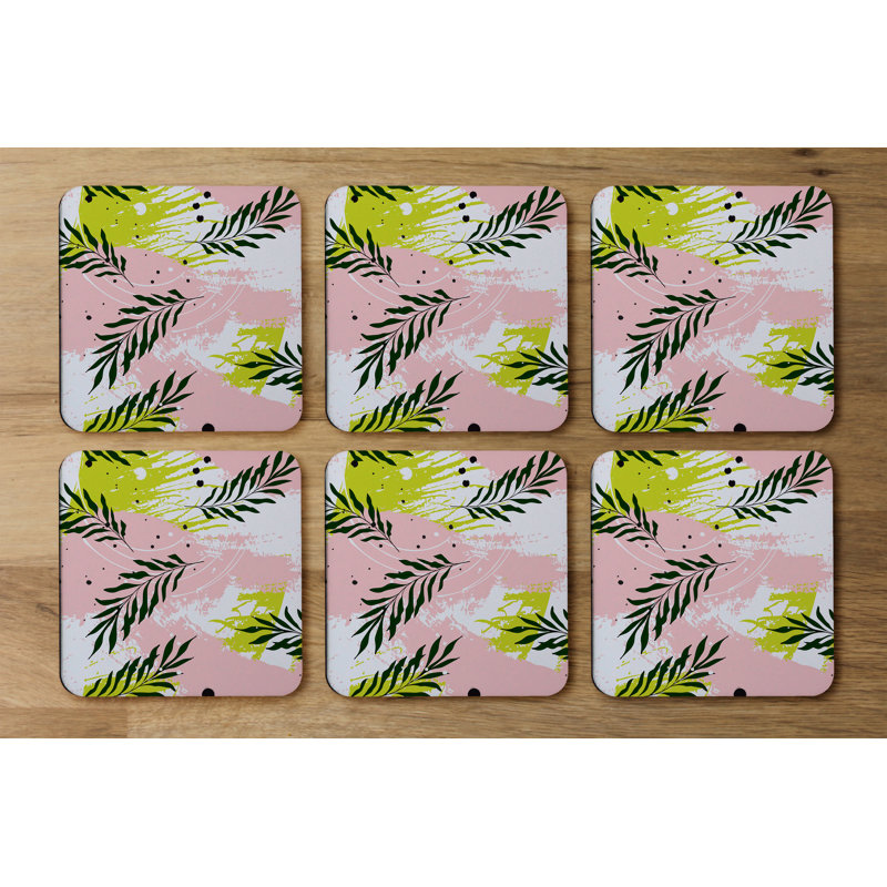 Square 6 Piece Coaster Set