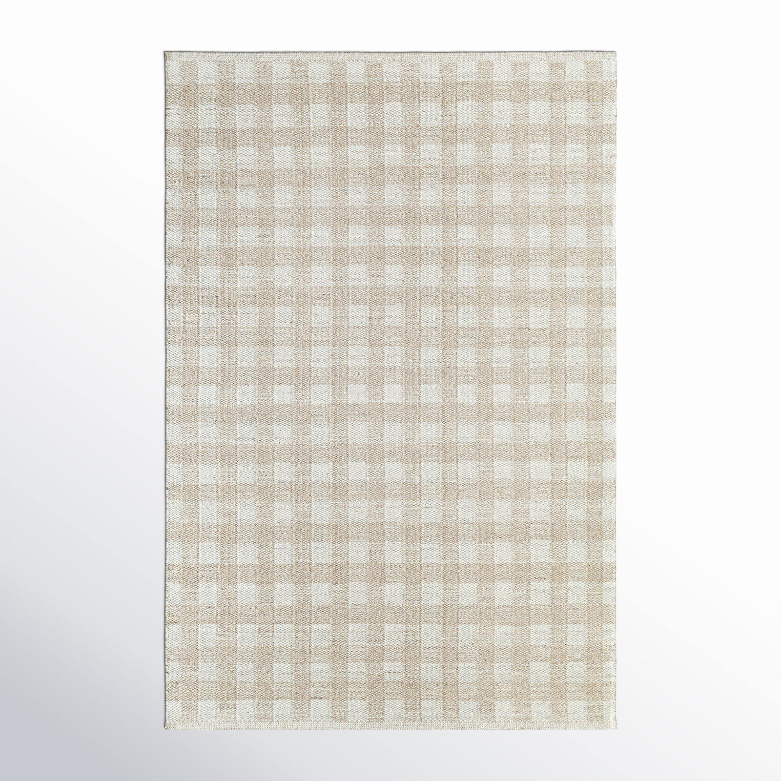 Lavande Plaid Wool Area Rug, Rectangle 2' x 3'