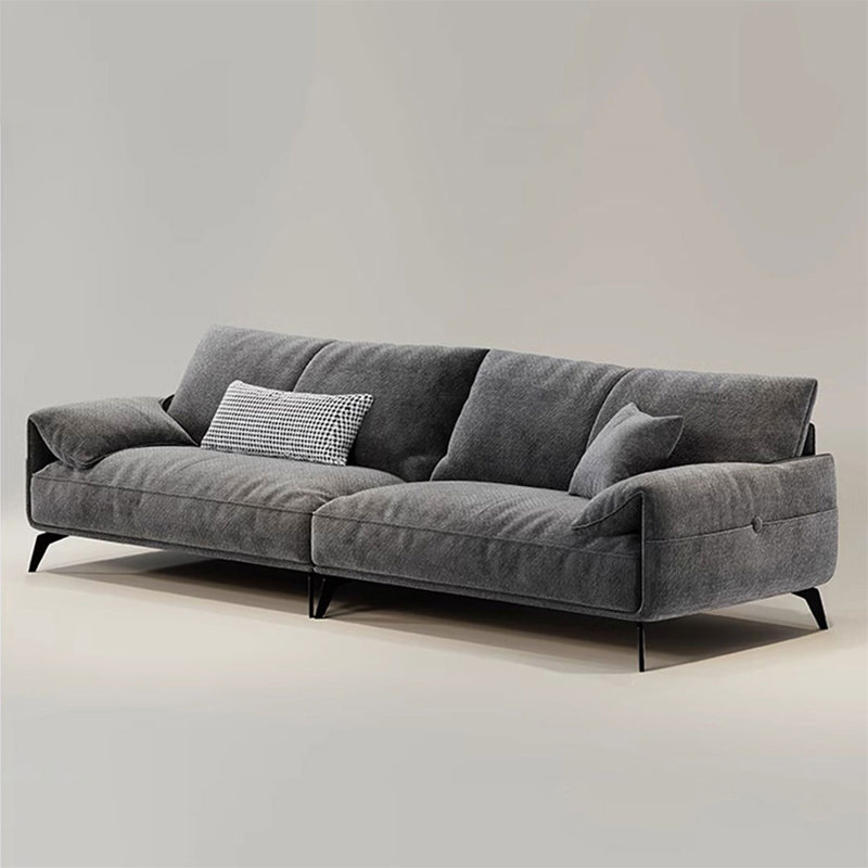 Canapé modulaire 110,24 po en chenille gris, 34.65"H*110.24"L*38.58"W