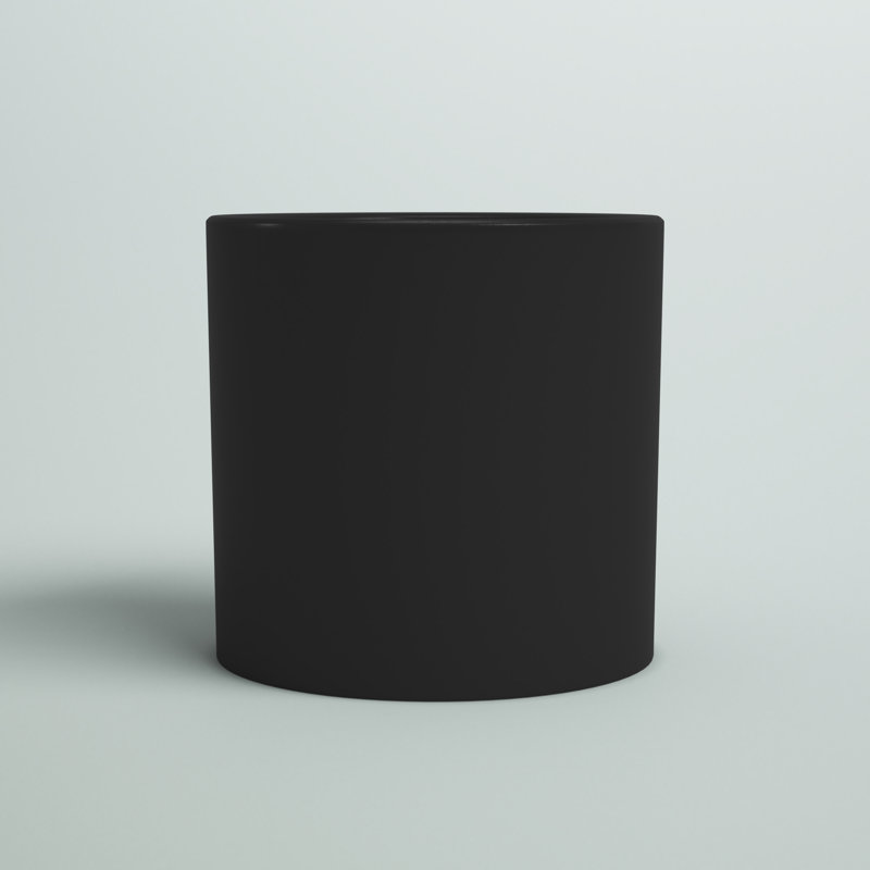 Alida Handmade Ceramic Pot Planter, 8" H x 8" W x 8" D, Black