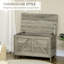 Coffre de rangement gris chic avec charnière 30 po Chic
