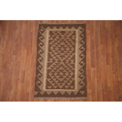 Reversible Wool Kilim Oriental Area Rug 3x4