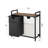 Double Layer Multipurpose Basket Organizer With Removable Bag And Fabric Handles, Brown And White