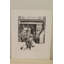 NIFao Emanuel Schary «Candy Store», Lithographie - reproduction d'art noir et blanc nostalgique, scène de rue rétro avec lecteur de journal, collection murale Drcor 12 x 16