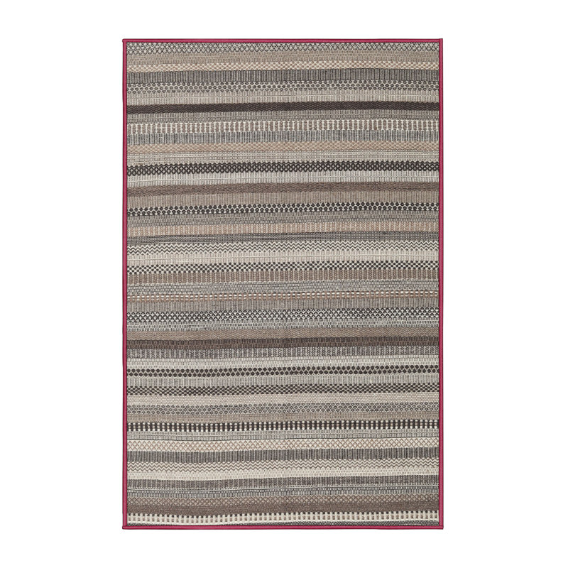 Tapis gris/noir/brun zone contemporaine, Rectangle 2 pi x 3 pi