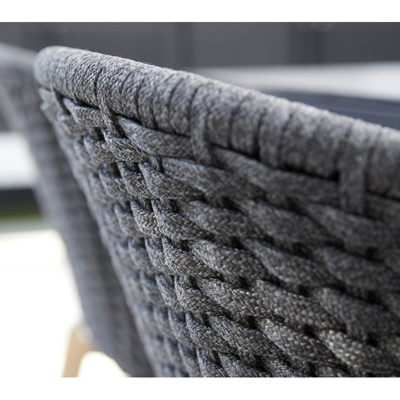 Peacock 29.2" Patio Bar Stool with Cushion, Dark Gray