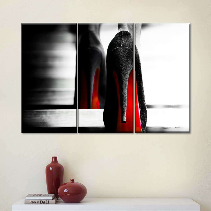 «Red Bottom Heels Pop», reproduction d'art sur toile, H 38 po x l 24 po x P 1,25 po
