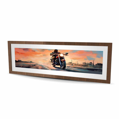 Full Speed - Man Brown Framed Matted Print for Home Decor
