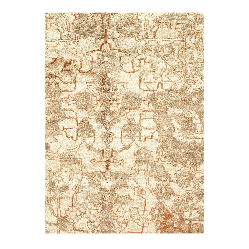 Floral Area Rug in Gray