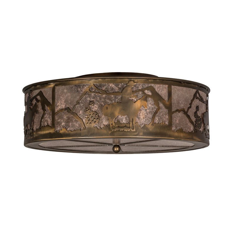 Rustic Lodge 4 - Light Outdoor Flush Mount