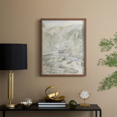 «Vintage Landscape CXVI», reproduction encadrée - bois massif