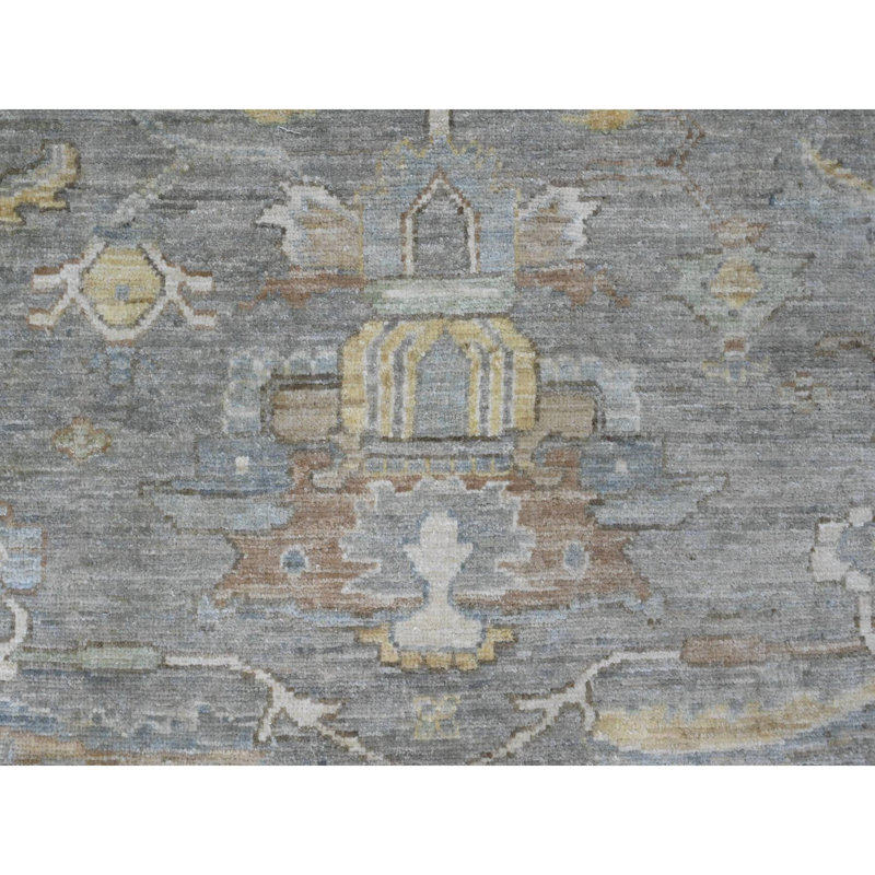 8'x10' Grey Peshawar Heris All Over Design Hand Knotted Wool Rug Oriental 6055AB5091C44262B698B6C1231D9AC0