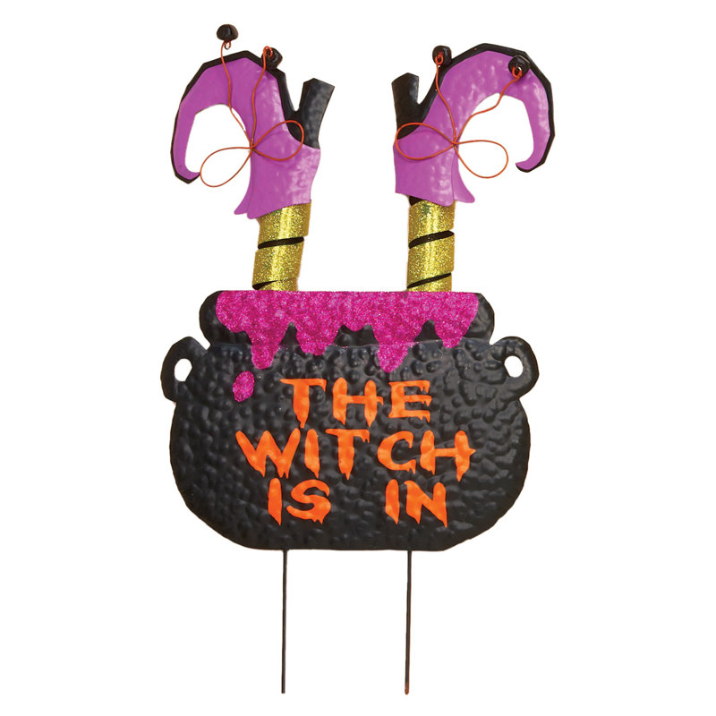 Piquet de jardin Halloween Witch's Pot