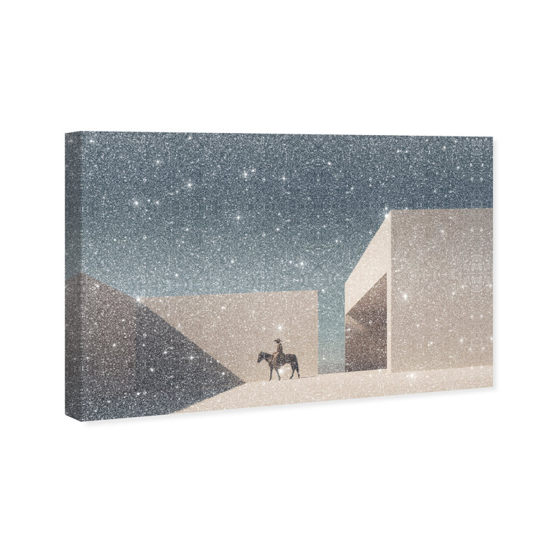 Lone Equestrian II Print by Oliver Gal, 10"H x 15"W, Gallery Wrapped