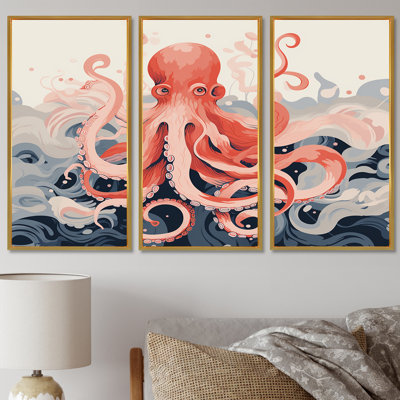 Ridgway - Octopus/Squid Animal Wall Art Set