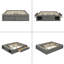 Structure de lit plateforme grand format avec 4 tiroirs de rangement et un casier de rangement au pied de lit, sans tête de lit, conception moderne peu encombrante-1028851607